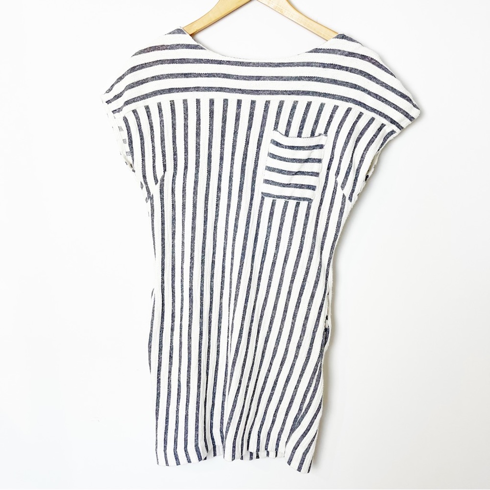 Olive & Oak Striped Mini Cotton Dress with Pockets Size Medium